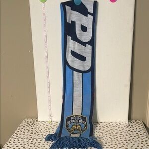 Blue NYPD Scarf with Fringe